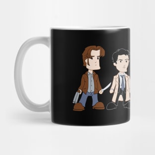 Sam, Dean, Cas, Crowley Mug